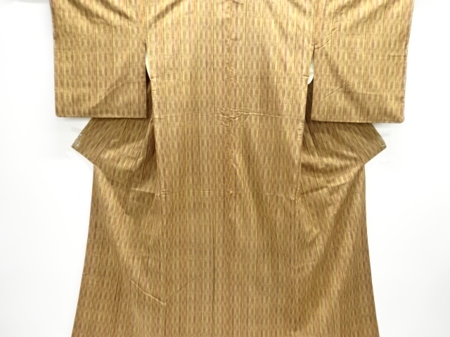 JAPANESE KIMONO / TSUMUGI / WOVEN WAVY STRIPE